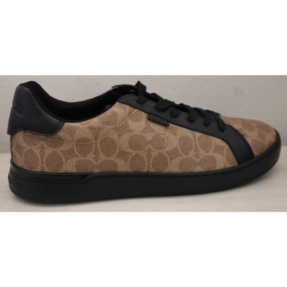 COACH CG999 Men's Sz 13D Tan/Black Low-Top Monogram Logo Sneakers - Picture 3 of 11